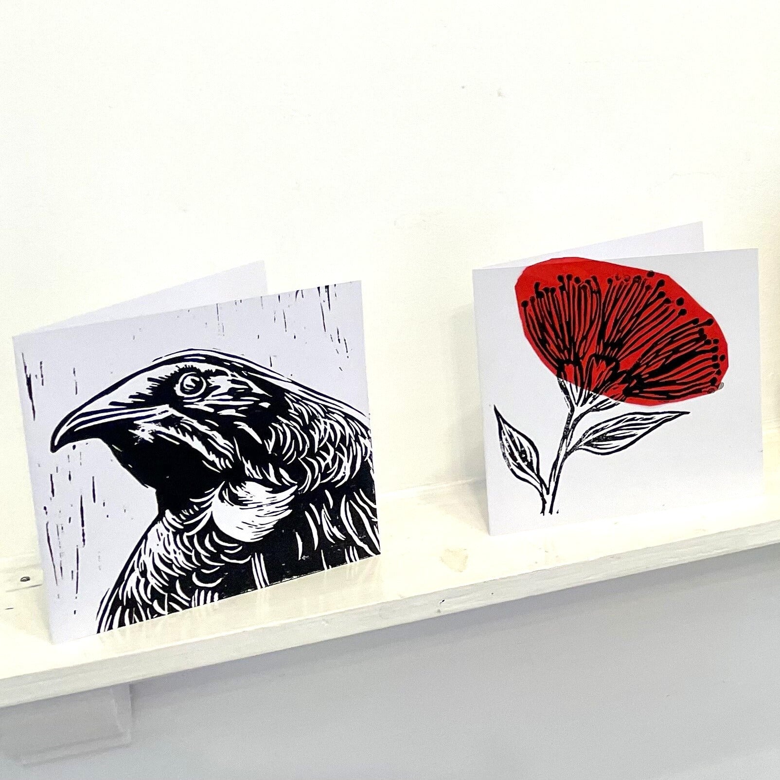 Lino-Print Christmas Cards