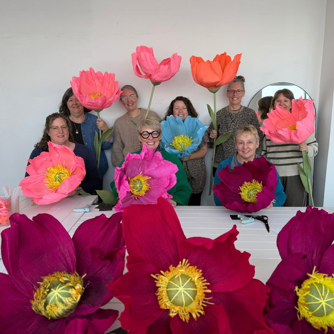 Giant Stemmed Crepe Poppies