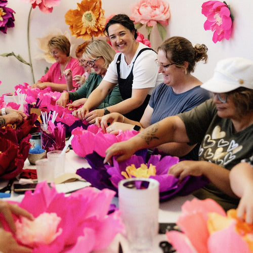 Giant Crepe Wallflowers
