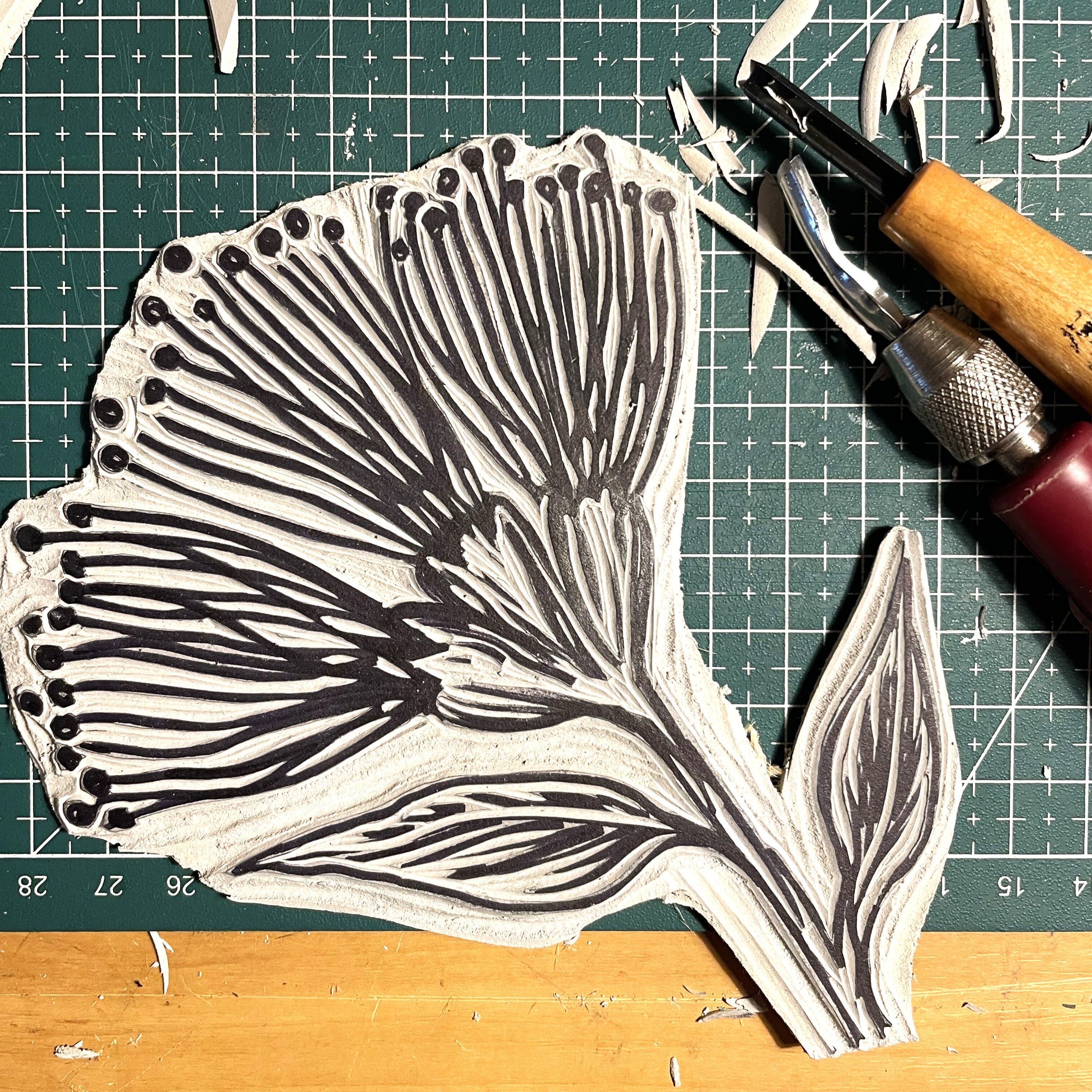 Lino-Print Christmas Cards