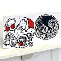 Lino-Print Christmas Cards
